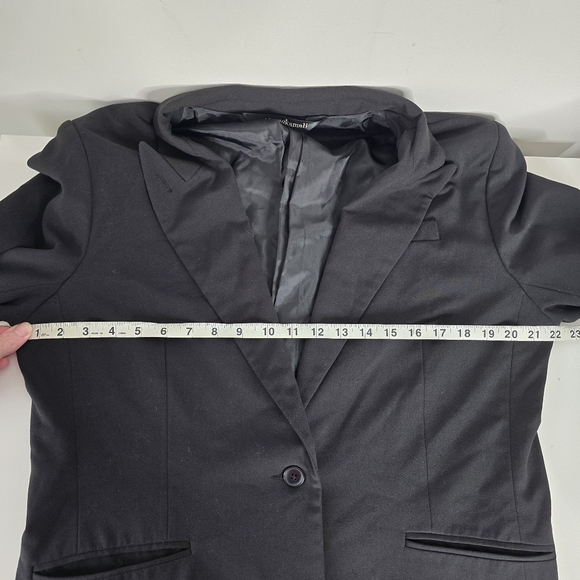 Norma Kamali Black Single Breasted Button Front Blazer Size 18 Careerwear - Picture 12 of 15